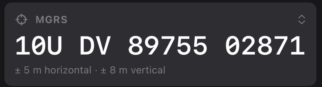 Location coordinate readout