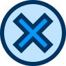 blue X