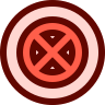 red circle X