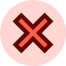 red X
