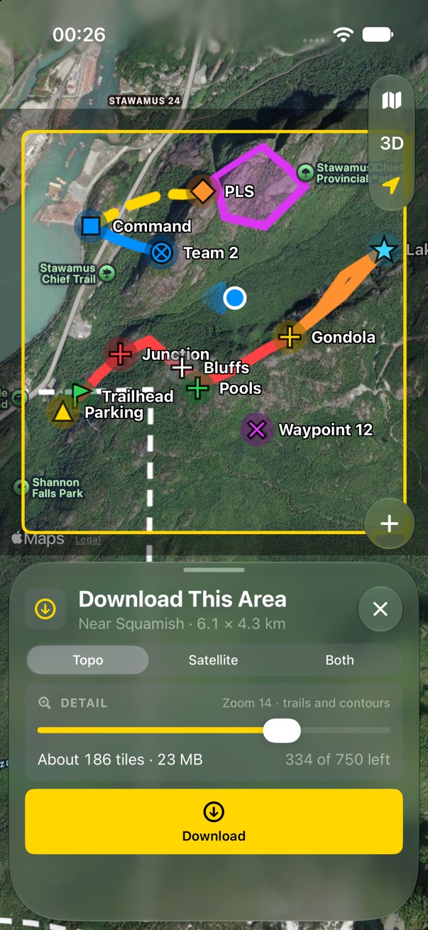 Picking an area
